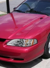 Spec-D Crystal Headlights w/ Amber Reflectors (Chrome Housing/Clear Lens) Ford Mustang 1994-1998                                     - 2LCLH-MST94-TM - Image 10