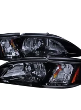 Spec-D Crystal Headlights w/ Amber Reflectors (Chrome Housing/Smoke Lens) Ford Mustang 1994-1998                                     - 2LCLH-MST94G-TM - Image 10
