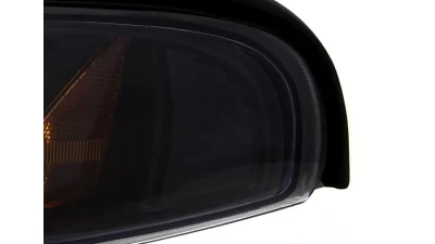 Spec-D Crystal Headlights w/ Amber Reflectors (Chrome Housing/Smoked Lens) Ford Mustang 1994-1998                                     - 2LCLH-MST94G-TM - Image 6