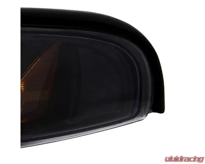 Spec-D Crystal Headlights w/ Amber Reflectors (Chrome Housing/Smoke Lens) Ford Mustang 1994-1998 - 2LCLH-MST94G-TM