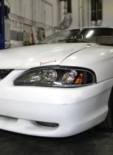 Spec-D Crystal Headlights w/ Amber Reflectors (Matte Black Housing/Clear Lens) Ford Mustang 1994-1998                                     - 2LCLH-MST94JM-TM - Image 4