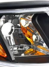 Spec-D Crystal Headlights w/ Amber Reflectors (Matte Black Housing/Clear Lens) Ford Mustang 1994-1998                                     - 2LCLH-MST94JM-TM - Image 5