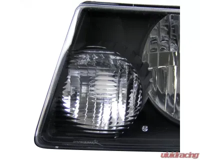 Spec-D Factory Style Headlights w/ Amber Lens Corner Signal Lights (Matte Black Housing/Clear Lens) Ford Ranger 2001-2011 - 2LCLH-RAN01JM-RS