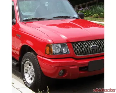 Spec-D Factory Style Headlights w/ Amber Lens Corner Signal Lights (Matte Black Housing/Clear Lens) Ford Ranger 2001-2011 - 2LCLH-RAN01JM-RS