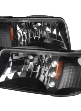 Spec-D Factory Style V2 Headlights w/ Corner Lights (Matte Black Housing/Clear Lens) Ford Ranger 1993-1997                                     - 2LCLH-RAN93JM-V2-OZ - Image 8