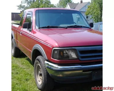 Spec-D Factory Style V2 Headlights w/ Corner Lights (Matte Black Housing/Clear Lens) Ford Ranger 1993-1997 - 2LCLH-RAN93JM-V2-OZ