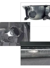Spec-D Headlights w/ Corner Signal Lights & Amber Reflectors (Matte Black Housing/Clear Lens) Ford Crown Victoria 1998-2011                                     - 2LCLH-VIC98JM-EU - Image 2
