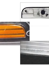 Spec-D Headlights w/ Corner Signal Lights & Amber Reflectors (Matte Black Housing/Clear Lens) Ford Crown Victoria 1998-2011                                     - 2LCLH-VIC98JM-EU - Image 3