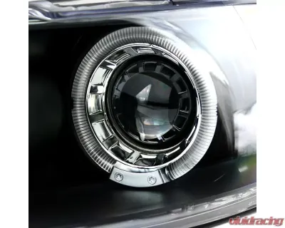 Spec-D Dual Halo Projector Headlights (Matte Black Housing/Clear Lens) Pontiac Grand Prix 1997-2003 - 2LCLHP-GPX97JM-TM