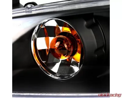 Spec-D Dual Halo Projector Headlights (Matte Black Housing/Clear Lens) Pontiac Grand Prix 1997-2003 - 2LCLHP-GPX97JM-TM