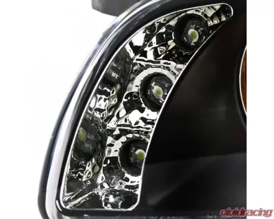 Spec-D Dual Halo Projector Headlights (Matte Black Housing/Clear Lens) Pontiac Grand Prix 1997-2003 - 2LCLHP-GPX97JM-TM