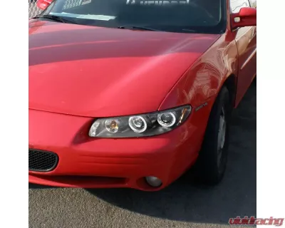 Spec-D Dual Halo Projector Headlights (Matte Black Housing/Clear Lens) Pontiac Grand Prix 1997-2003 - 2LCLHP-GPX97JM-TM