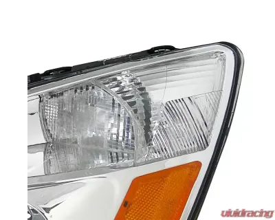Spec-D Headlights w/ Amber Reflectors (Chrome Housing/Clear Lens) Honda Accord 2003-2007 - 2LH-ACD03-RS