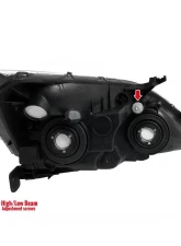 Spec-D Headlights w/ Amber Reflectors (Chrome Housing/Clear Lens) Honda Accord 2003-2007                                     - 2LH-ACD03-RS - Image 3