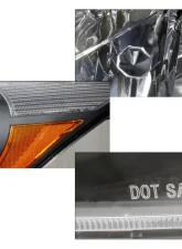 Spec-D Factory Style Crystal Headlights w/ Amber Reflector (Matte Black Housing/Clear Lens) Honda Accord 2008-2012                                     - 2LH-ACD084JM-RS - Image 2