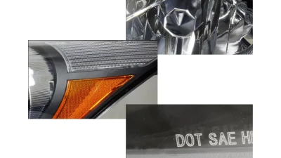 Spec-D Factory Style Crystal Headlights w/ Amber Reflector (Matte Black Housing/Clear Lens) Honda Accord 2008-2012                                     - 2LH-ACD084JM-RS - Image 2