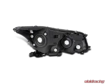 Spec-D Factory Style Crystal Headlights w/ Amber Reflector (Matte Black Housing/Clear Lens) Honda Accord 2008-2012 - 2LH-ACD084JM-RS