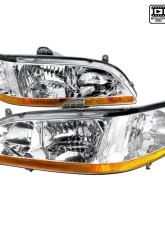 Spec-D Crystal Headlights w/ Amber Reflectors (Chrome Housing/Clear Lens) Honda Accord 1998-2002                                     - 2LH-ACD98-RS - Image 10