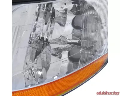 Spec-D Crystal Headlights w/ Amber Reflectors (Chrome Housing/Clear Lens) Honda Accord 1998-2002 - 2LH-ACD98-RS