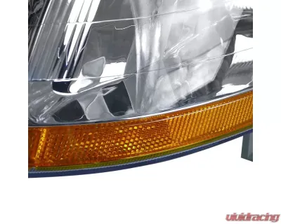Spec-D Crystal Headlights w/ Amber Reflectors (Chrome Housing/Clear Lens) Honda Accord 1998-2002 - 2LH-ACD98-RS