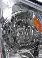 Spec-D Crystal Headlights w/ Amber Reflector (Chrome Housing/Clear Lens) Nissan Altima 2002-2004                                     - 2LH-ALT02-RS - Image 2