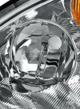 Spec-D Crystal Headlights w/ Amber Reflector (Chrome Housing/Clear Lens) Nissan Altima 2002-2004                                     - 2LH-ALT02-RS - Image 3