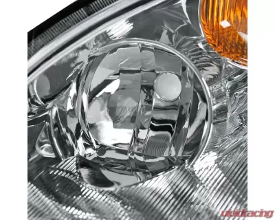 Spec-D Crystal Headlights w/ Amber Reflector (Chrome Housing/Clear Lens) Nissan Altima 2002-2004 - 2LH-ALT02-RS