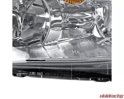 Spec-D Crystal Headlights w/ Amber Reflector (Chrome Housing/Clear Lens) Nissan Altima 2002-2004 - 2LH-ALT02-RS