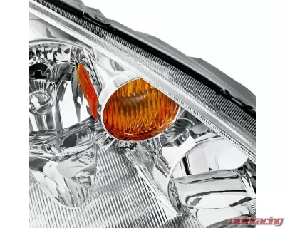 Spec-D Crystal Headlights w/ Amber Reflector (Chrome Housing/Clear Lens) Nissan Altima 2002-2004 - 2LH-ALT02-RS