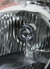 Spec-D Crystal Headlights w/ Amber Reflectors (Matte Black Housing/Clear Lens) Nissan Altima 2007-2009                                     - 2LH-ALT074JM-RS - Image 2