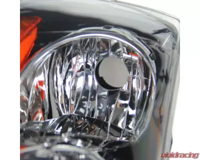 Spec-D Crystal Headlights w/ Amber Reflectors (Matte Black Housing/Clear Lens) Nissan Altima 2007-2009 - 2LH-ALT074JM-RS