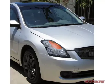 Spec-D Crystal Headlights w/ Amber Reflectors (Matte Black Housing/Clear Lens) Nissan Altima 2007-2009 - 2LH-ALT074JM-RS