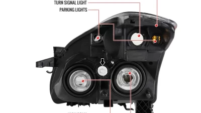 Spec-D Clear Lens Factory Style Crystal Headlights - Passenger Side Only Nissan Altima 2010-2012                                     - 2LH-ALT10-R-GO - Image 9