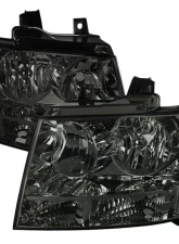 Spec-D Factory Style Headlights (Chrome Housing/Smoked Lens) Chevrolet 2007-2014                                     - 2LH-AVA07G-RS - Image 9