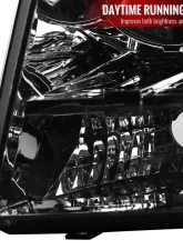 Spec-D Factory Style Headlights (Chrome Housing/Smoked Lens) Chevrolet 2007-2014                                     - 2LH-AVA07G-RS - Image 4