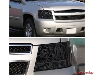 Spec-D Factory Style Headlights (Chrome Housing/Smoked Lens) Chevrolet 2007-2014 - 2LH-AVA07G-RS