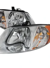 Spec-D Factory Style Crystal Headlights (Chrome Housing/Clear Lens) Dodge | Chrysler 2001-2007                                     - 2LH-CAR01-RS - Image 10