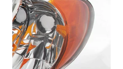 Spec-D Factory Style Crystal Headlights (Chrome Housing/Clear Lens) Dodge | Chrysler 2001-2007                                     - 2LH-CAR01-RS - Image 4