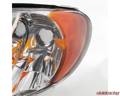 Spec-D Factory Style Crystal Headlights (Chrome Housing/Clear Lens) Dodge | Chrysler 2001-2007 - 2LH-CAR01-RS