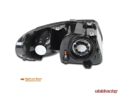 Spec-D Factory Style Crystal Headlights (Chrome Housing/Clear Lens) Dodge | Chrysler 2001-2007 - 2LH-CAR01-RS