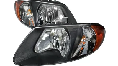 Spec-D Factory Style Crystal Headlights (Matte Black Housing/Clear Lens) Dodge | Chrysler 2001-2007                                     - 2LH-CAR01JM-RS - Image 10