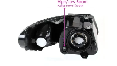 Spec-D Factory Style Crystal Headlights (Matte Black Housing/Clear Lens) Dodge | Chrysler 2001-2007                                     - 2LH-CAR01JM-RS - Image 3