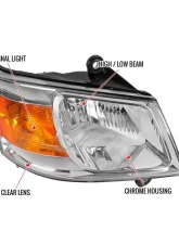 Spec-D Clear Lens Factory Style Crystal Headlight - Passenger Side Only Dodge Grand Caravan 2008-2010                                     - 2LH-CAR08-R-RS - Image 7