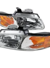 Spec-D Crystal Headlights (Chrome Housing/Clear Lens) Dodge | Plymouth | Chrysler 1996-2000                                     - 2LH-CAR96-RS - Image 9