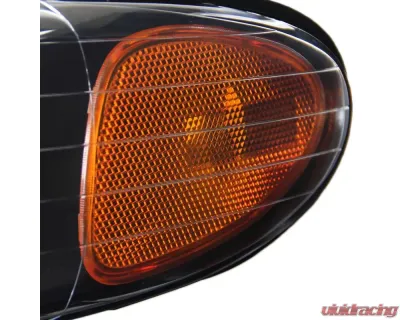 Spec-D Crystal Headlights (Matte Black Housing/Clear Lens) Dodge | Plymouth | Chrysler 1996-2000 - 2LH-CAR96JM-RS