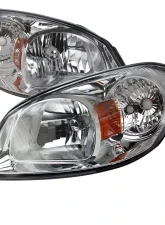 Spec-D Crystal Headlights w/ Amber Reflectors (Chrome Housing/Clear Lens) Chevrolet | Pontiac 2005-2010                                     - 2LH-COB05-RS - Image 10