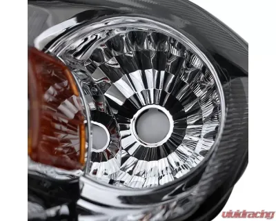Spec-D Crystal Headlights w/ Amber Reflectors (Chrome Housing/Clear Lens) Chevrolet | Pontiac 2005-2010 - 2LH-COB05-RS