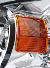 Spec-D Crystal Headlights w/ Amber Reflectors (Chrome Housing/Clear Lens) Chevrolet | Pontiac 2005-2010                                     - 2LH-COB05-RS - Image 4