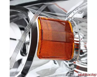 Spec-D Crystal Headlights w/ Amber Reflectors (Chrome Housing/Clear Lens) Chevrolet | Pontiac 2005-2010 - 2LH-COB05-RS