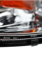 Spec-D Crystal Headlights w/ Amber Reflectors (Chrome Housing/Clear Lens) Chevrolet | Pontiac 2005-2010                                     - 2LH-COB05-RS - Image 6